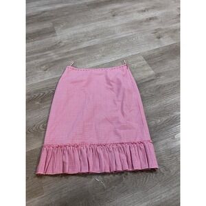 Moschino Cheap and Chic Skirt Wool Plaid Pink Gingham US 6